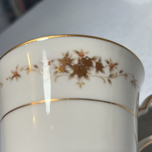 Vintage Noritake Ivory China Suffolk Coffee/Tea Cups Japan Set 5 - Picture 6 of 8